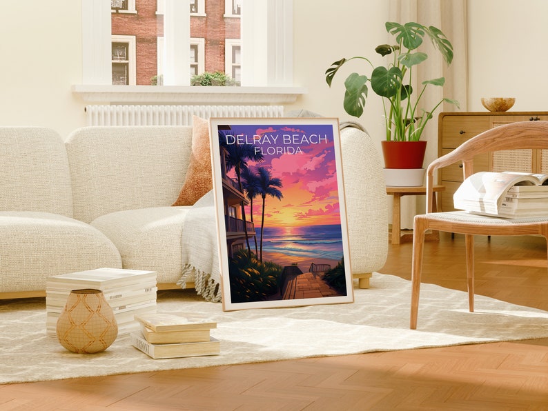 Delray Beach Poster, Delray Beach Print, Florida Poster, Florida Print, Delray Beach Travel Poster, Beach Art, Delray Beach Art