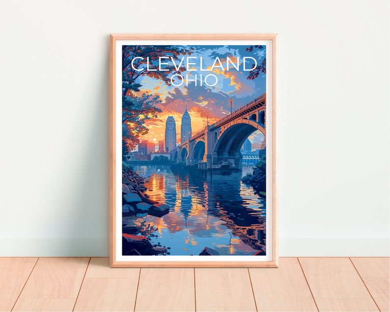 Cleveland Poster, Cleveland Print, Ohio Art, Ohio Print, Cleveland Travel Poster, Ohio Poster, Cleveland Art