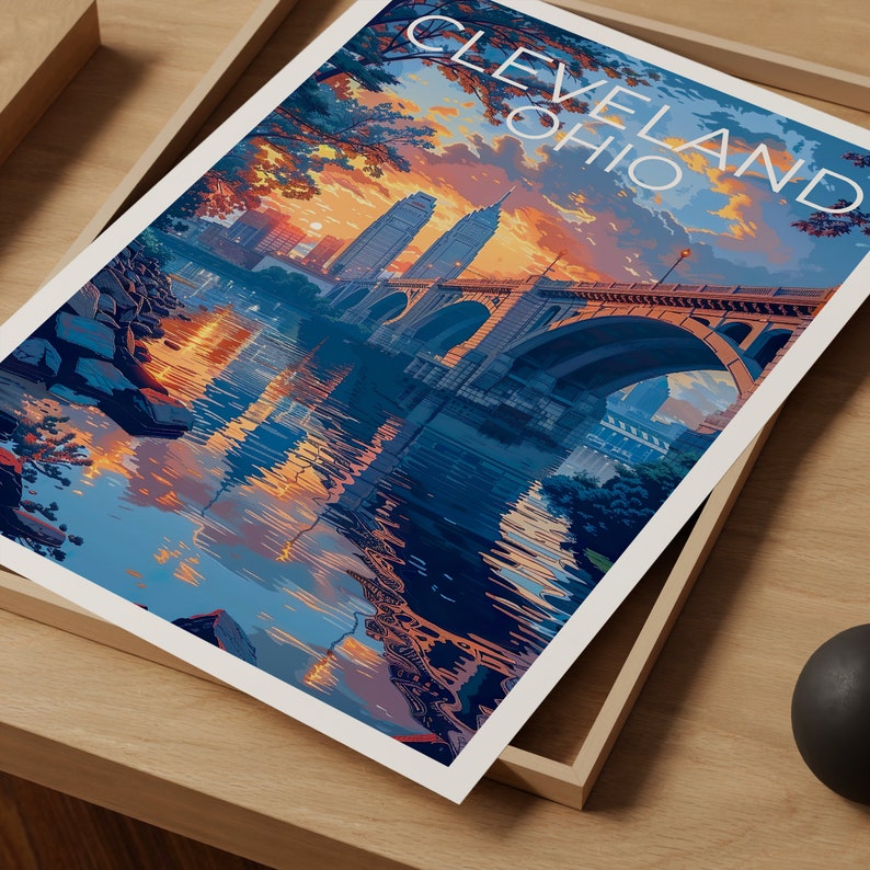 Cleveland Poster, Cleveland Print, Ohio Art, Ohio Print, Cleveland Travel Poster, Ohio Poster, Cleveland Art