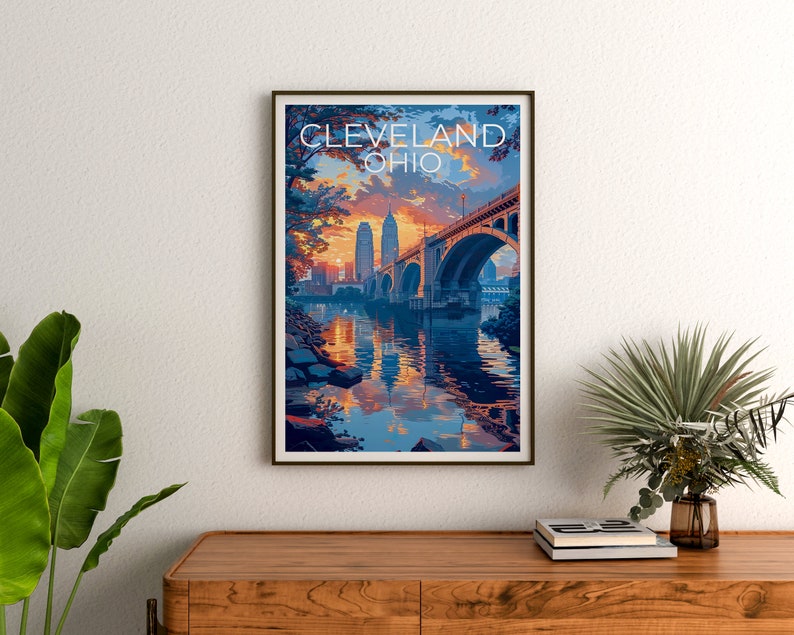 Cleveland Poster, Cleveland Print, Ohio Art, Ohio Print, Cleveland Travel Poster, Ohio Poster, Cleveland Art