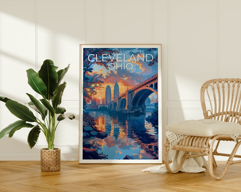 Cleveland Poster, Cleveland Print, Ohio Art, Ohio Print, Cleveland Travel Poster, Ohio Poster, Cleveland Art