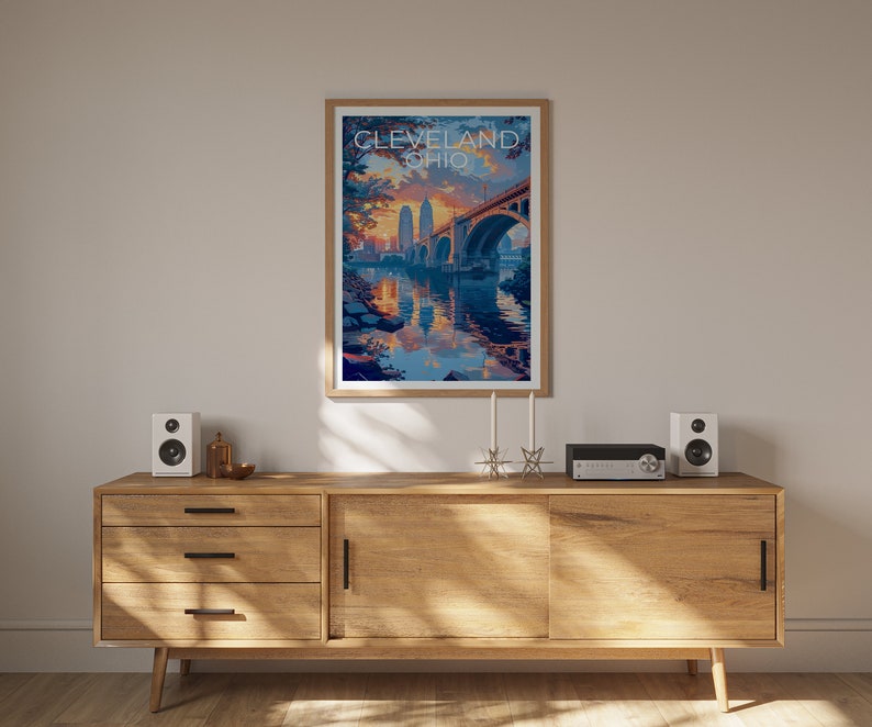 Cleveland Poster, Cleveland Print, Ohio Art, Ohio Print, Cleveland Travel Poster, Ohio Poster, Cleveland Art