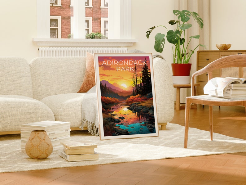 Adirondack Park Poster, New York Print, New York Art, Adirondack Park Print, Adirondacks Poster, Forest Poster, Adirondacks Art