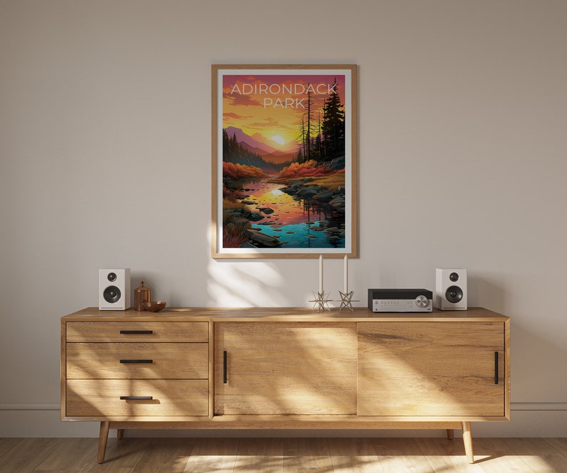 Adirondack Park Poster, New York Print, New York Art, Adirondack Park Print, Adirondacks Poster, Forest Poster, Adirondacks Art