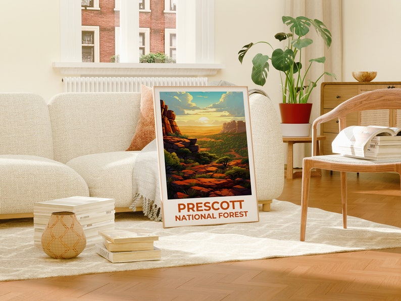 Prescott Forest Travel Poster, Arizona Wall Art, Arizona Print, Prescott Forest Poster, Arizona Poster, Nature Poster, Prescott Forest Art