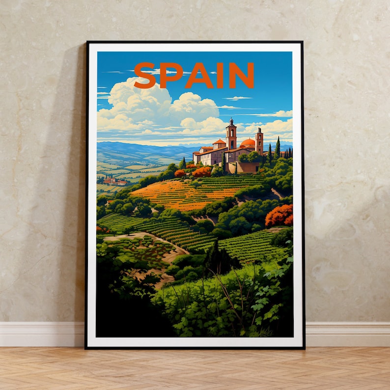 Spain Travel Poster, Spain Poster, Andalusia Print, Andalusia Poster, Rural Poster, Europe Poster, Spain Print