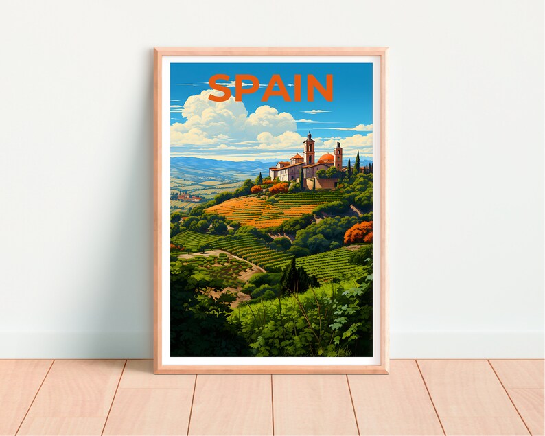 Spain Travel Poster, Spain Poster, Andalusia Print, Andalusia Poster, Rural Poster, Europe Poster, Spain Print