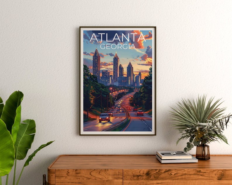 Atlanta Poster, Atlanta Print, Georgia Art, Georgia Print, Atlanta Travel Poster, Georgia Poster, Atlanta Art