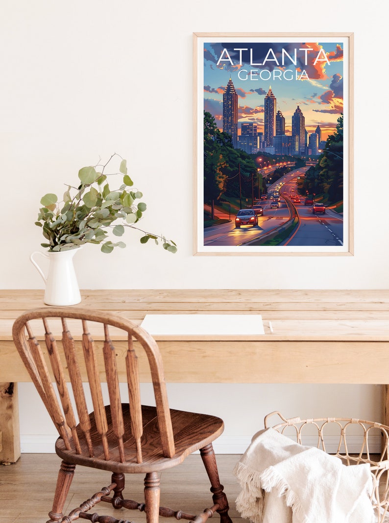 Atlanta Poster, Atlanta Print, Georgia Art, Georgia Print, Atlanta Travel Poster, Georgia Poster, Atlanta Art
