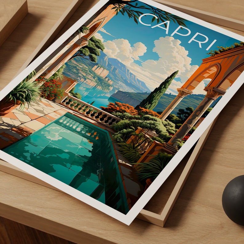 Capri Poster, Capri Print, Italy Poster, Italy Print, Capri Travel Poster, Italy Art, Capri Art