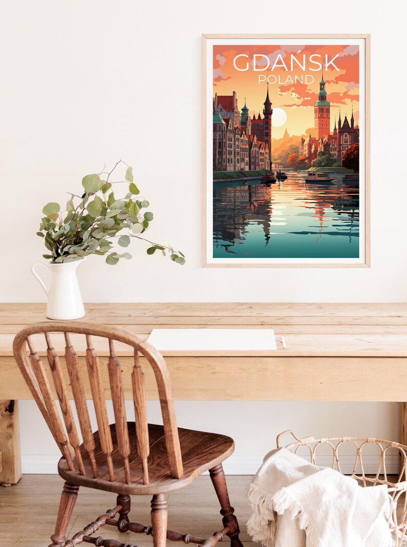Gdańsk Poster, Poland Print, Gdańsk City Art, Europe Poster, Poland Poster Print, Home Decor, Birthday Gift