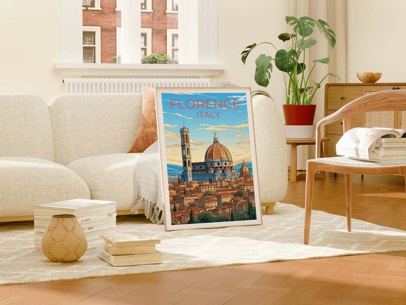 Florence Travel Poster, Italy Wall Art, Italy Print, Florence Poster, Europe Poster, City Poster, Florence Art