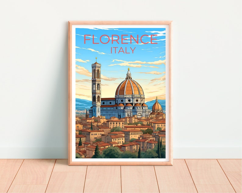 Florence Travel Poster, Italy Wall Art, Italy Print, Florence Poster, Europe Poster, City Poster, Florence Art