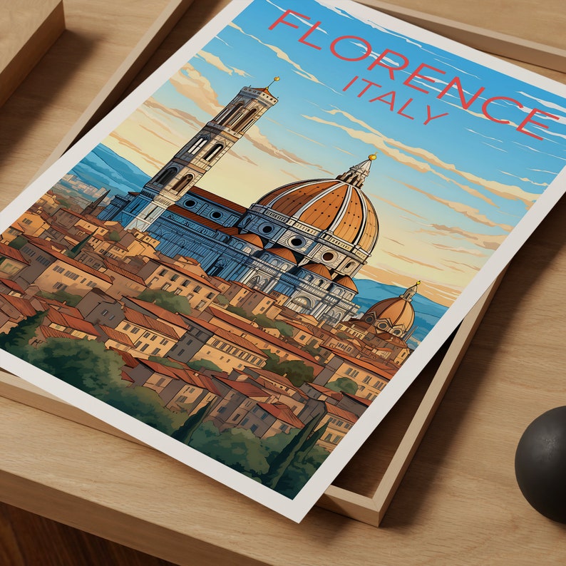 Florence Travel Poster, Italy Wall Art, Italy Print, Florence Poster, Europe Poster, City Poster, Florence Art