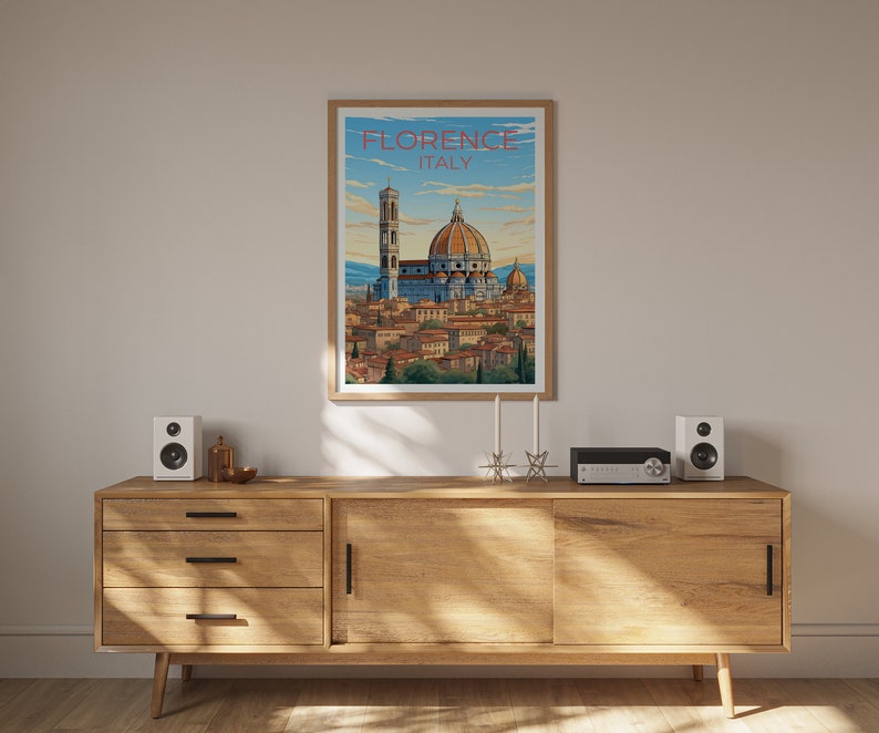 Florence Travel Poster, Italy Wall Art, Italy Print, Florence Poster, Europe Poster, City Poster, Florence Art