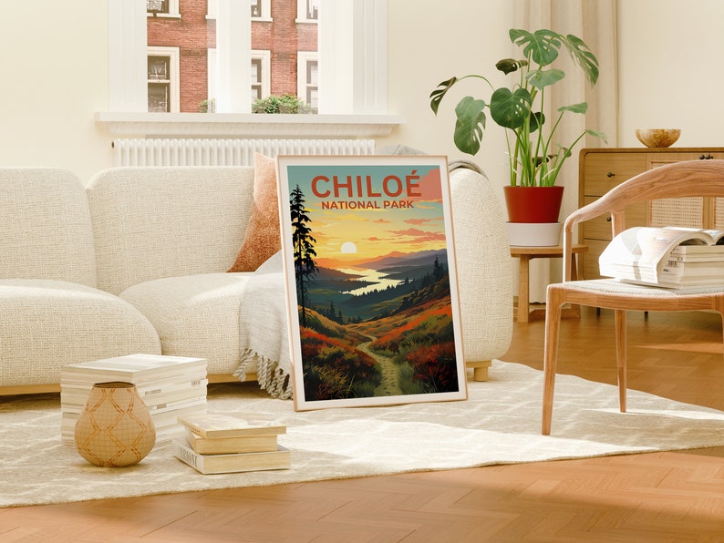 Chiloé Travel Poster, Chile Wall Art, Chile Print, Chiloé Poster, Chile Poster, Chiloé Island Poster, Chiloé Art