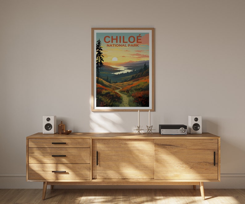 Chiloé Travel Poster, Chile Wall Art, Chile Print, Chiloé Poster, Chile Poster, Chiloé Island Poster, Chiloé Art