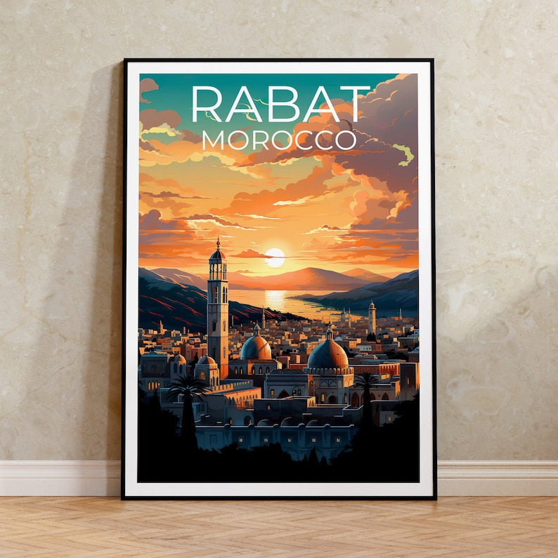 Rabat Poster, Rabat Print, Morocco Poster, Morocco Print, Rabat Travel Poster, Africa Poster, Rabat Art