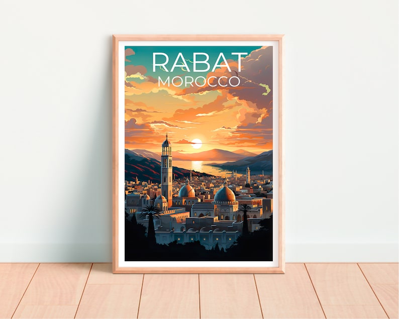 Rabat Poster, Rabat Print, Morocco Poster, Morocco Print, Rabat Travel Poster, Africa Poster, Rabat Art