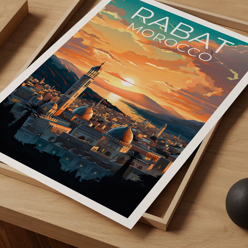 Rabat Poster, Rabat Print, Morocco Poster, Morocco Print, Rabat Travel Poster, Africa Poster, Rabat Art