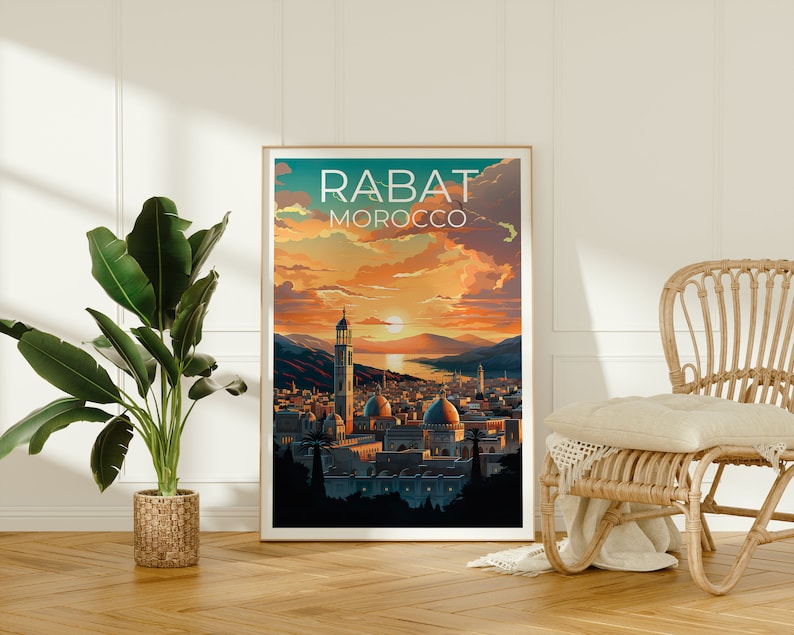 Rabat Poster, Rabat Print, Morocco Poster, Morocco Print, Rabat Travel Poster, Africa Poster, Rabat Art