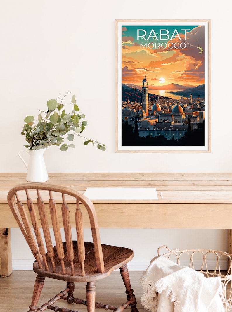 Rabat Poster, Rabat Print, Morocco Poster, Morocco Print, Rabat Travel Poster, Africa Poster, Rabat Art