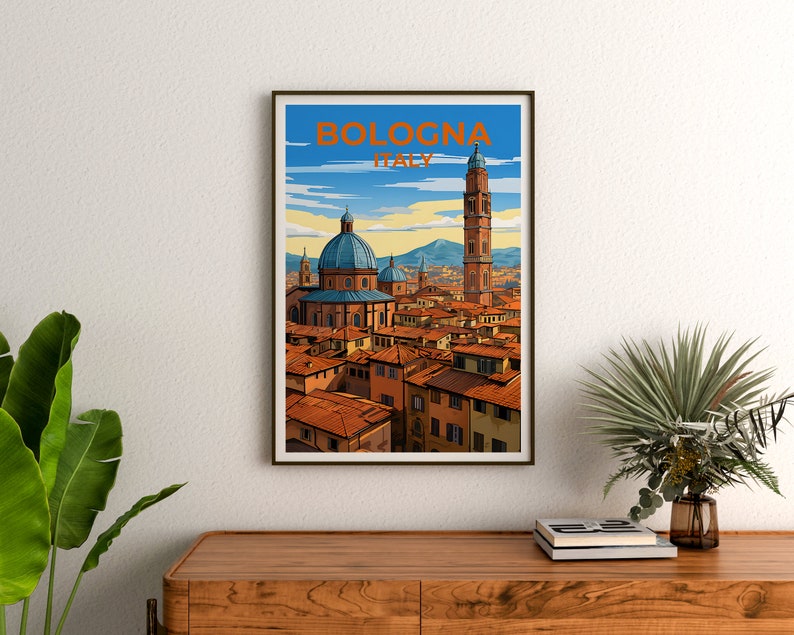 Bologna Travel Poster, Italy Wall Art, Italy Print, Bologna Poster, Italy Poster, City Poster, Bologna Art