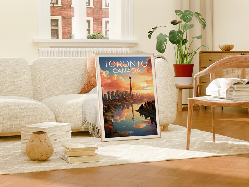 Toronto Travel Poster, Canada Wall Art, Canada Print, Toronto Poster, Canada Poster, CN Tower Poster, Toronto Art