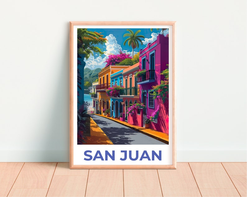 San Juan Poster, San Juan Print, Puerto Rico Poster, Puerto Rico Print, San Juan Travel Poster, Island Art, San Juan Art