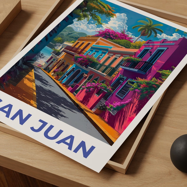 San Juan Poster, San Juan Print, Puerto Rico Poster, Puerto Rico Print, San Juan Travel Poster, Island Art, San Juan Art