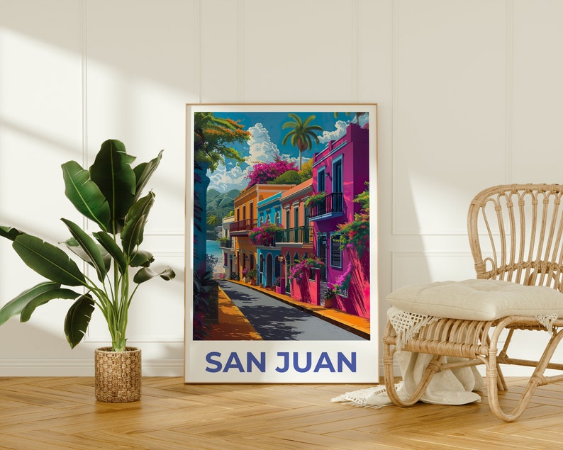 San Juan Poster, San Juan Print, Puerto Rico Poster, Puerto Rico Print, San Juan Travel Poster, Island Art, San Juan Art