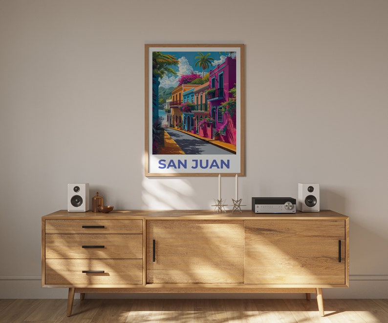 San Juan Poster, San Juan Print, Puerto Rico Poster, Puerto Rico Print, San Juan Travel Poster, Island Art, San Juan Art