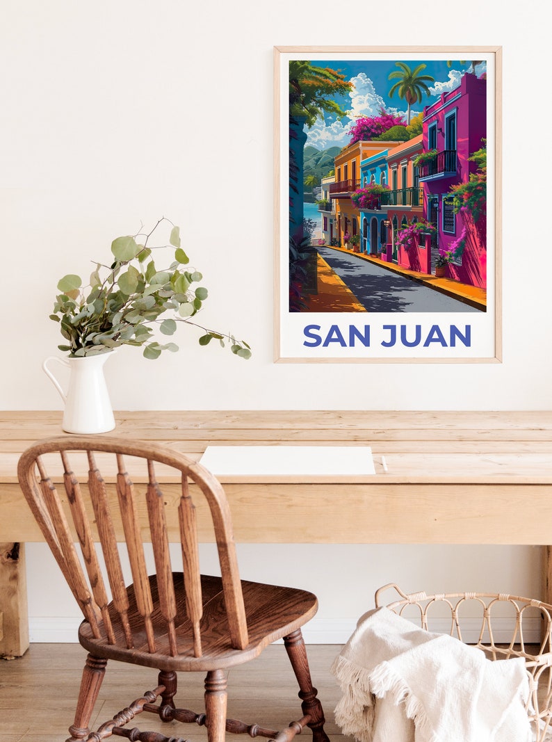San Juan Poster, San Juan Print, Puerto Rico Poster, Puerto Rico Print, San Juan Travel Poster, Island Art, San Juan Art
