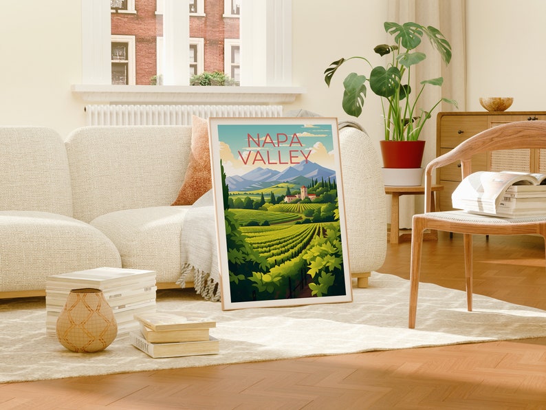 Napa Valley Travel Poster, California Wall Art, California Print, Napa Valley Poster, Wine Poster, Nature Poster, Napa Valley Art