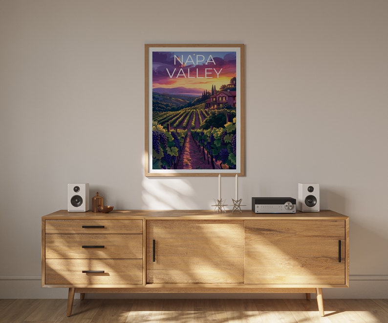Napa Valley Poster, Napa Valley Print, Vineyard Art, Vineyard Print, California Poster, Napa Valley Gift, California Print