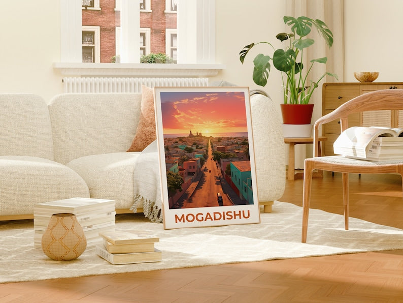 Mogadishu Travel Poster, Somalia Wall Art, Somalia Print, Mogadishu Poster, Somalia Poster, Africa Poster, Mogadishu Art
