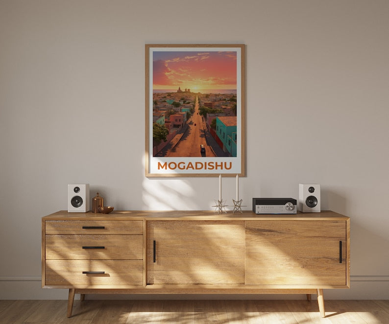 Mogadischu Reiseposter, Somalia Wandkunst, Somalia Druck, Mogadischu Poster, Somalia Poster, Afrika Poster, Mogadischu Kunst