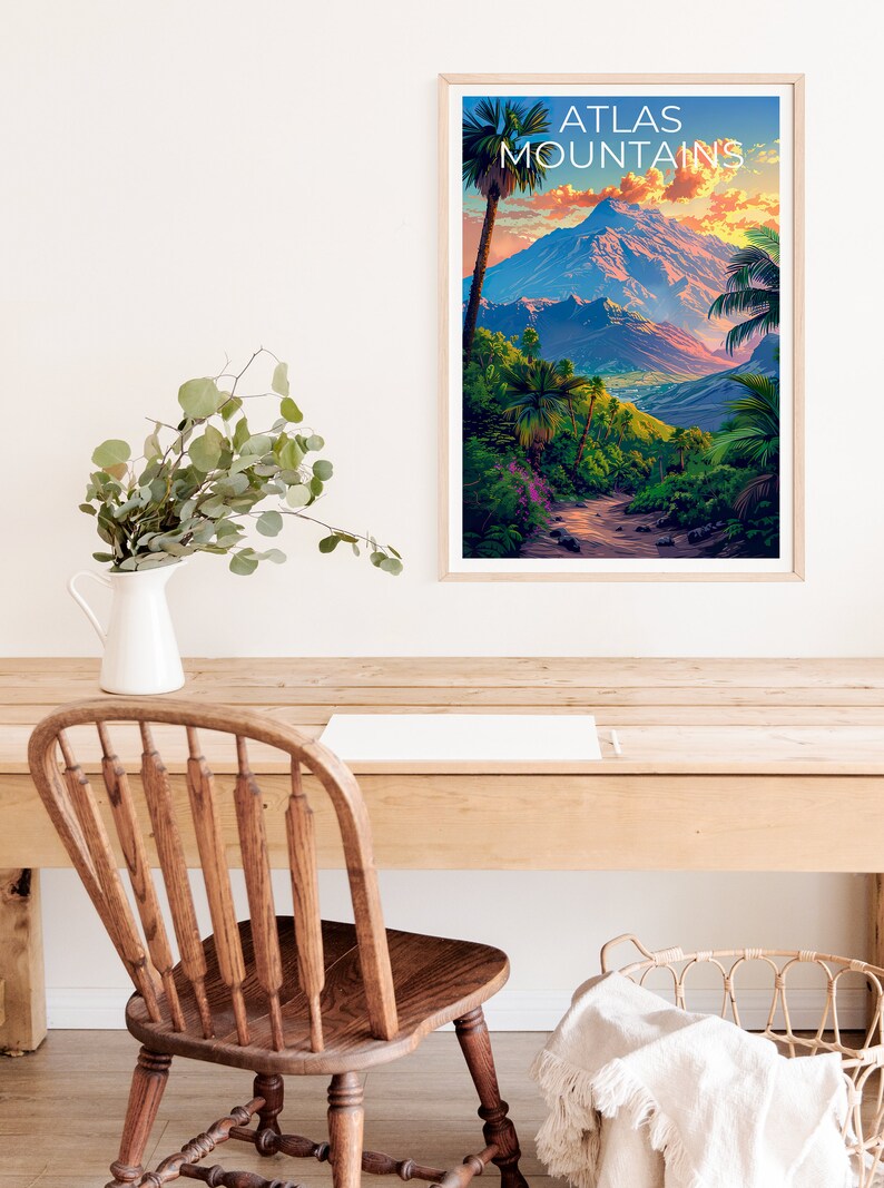 Atlas Mountains Poster, Atlas Mountains Print, Africa Poster, Africa Print, Atlas Mountains Travel Poster, Atlas Mountains Art
