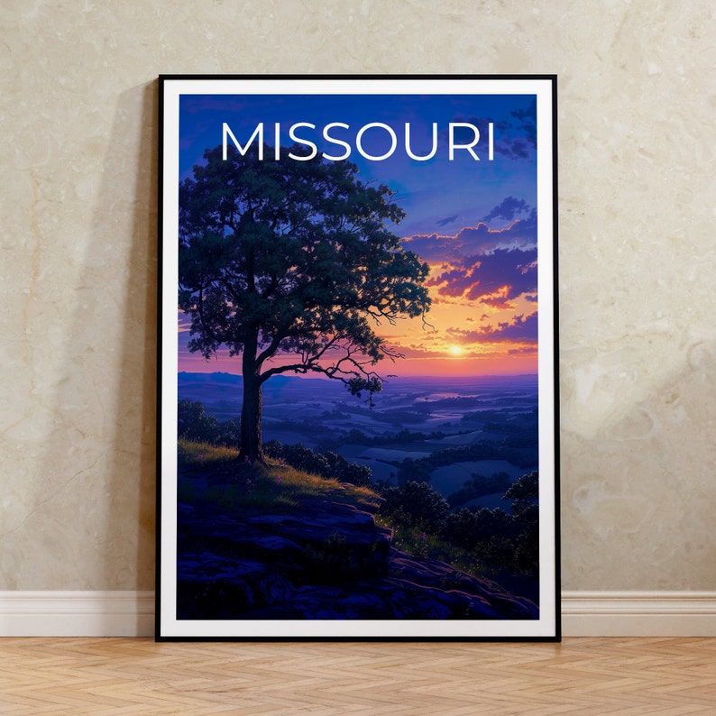 Missouri Travel Poster, Missouri Wall Art, Missouri Print, Missouri Poster, Nature Poster, Missouri Art
