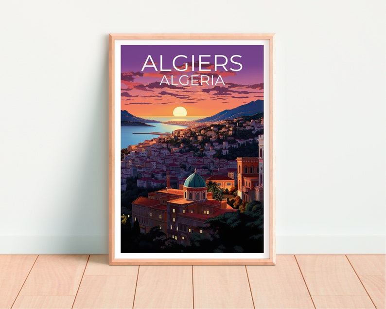 Algiers Poster, Algiers Print, Algeria Art, Algeria Print, Africa Travel Poster, Algeria Poster, Algiers Art