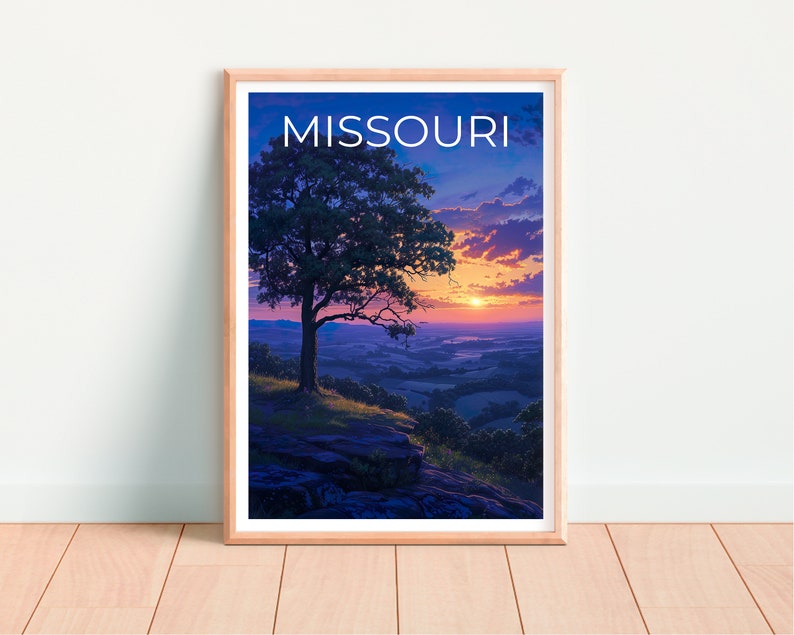 Missouri Travel Poster, Missouri Wall Art, Missouri Print, Missouri Poster, Nature Poster, Missouri Art