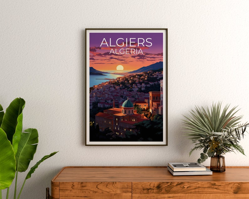 Algiers Poster, Algiers Print, Algeria Art, Algeria Print, Africa Travel Poster, Algeria Poster, Algiers Art