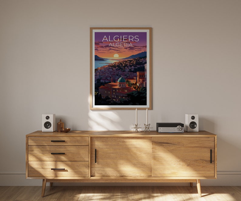 Algiers Poster, Algiers Print, Algeria Art, Algeria Print, Africa Travel Poster, Algeria Poster, Algiers Art