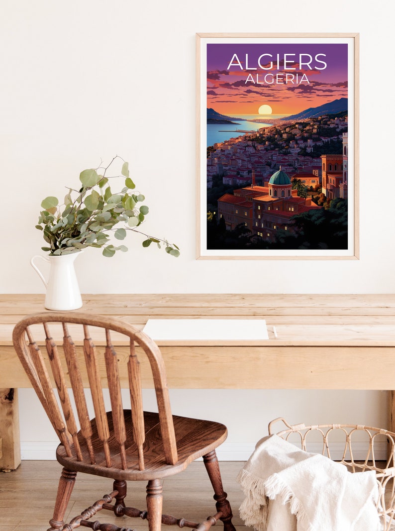 Algiers Poster, Algiers Print, Algeria Art, Algeria Print, Africa Travel Poster, Algeria Poster, Algiers Art