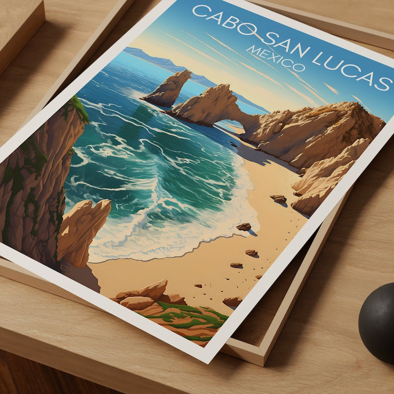Cabo San Lucas Poster, Mexico Wall Art, Mexico Print, Cabo San Lucas Poster, Beach Poster, Nature Poster, Mexico Art