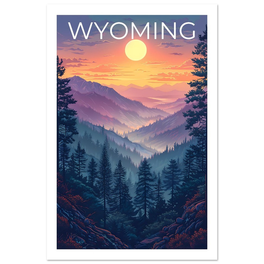 Wyoming Poster, Wyoming Print, Forest Poster, Mountain Print, Wyoming Mountain Poster, Wilderness Poster, Wyoming Gift