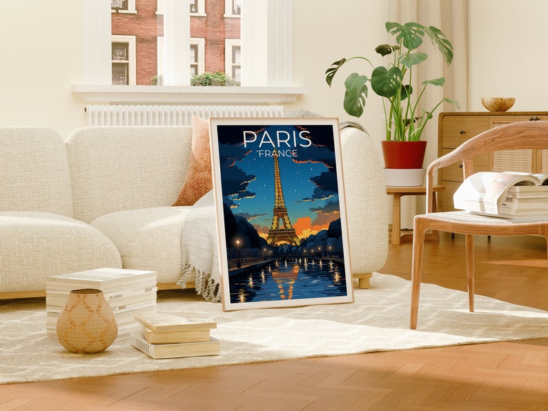 Paris Travel Poster, France Wall Art, France Print, Paris Poster, Eiffel Tower Poster, City Poster, Paris Art