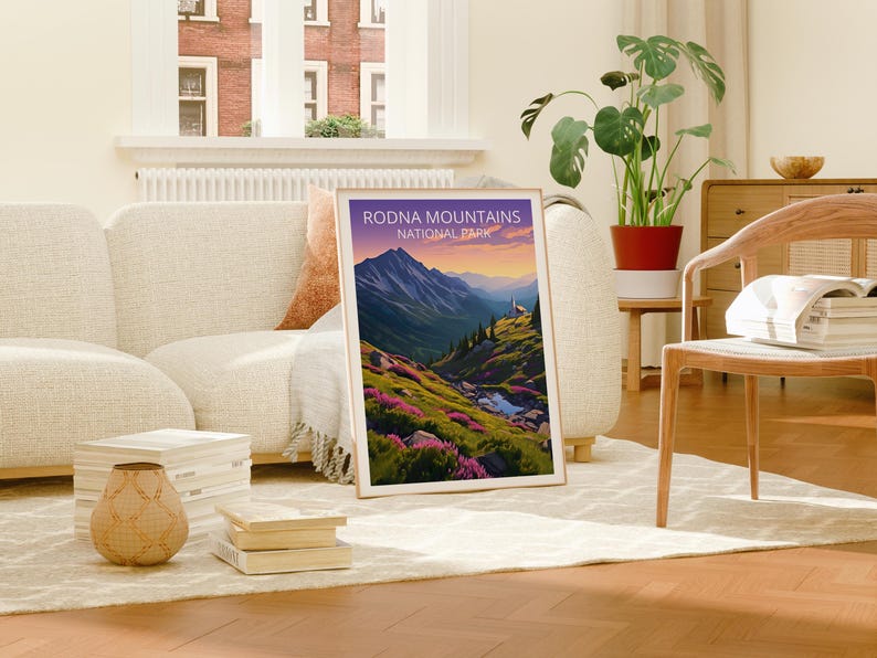 Rodna Mountains National Park Travel Print Romania Poster Romania Illustration Rodna Mountains Poster Home Decor Birthday Gift