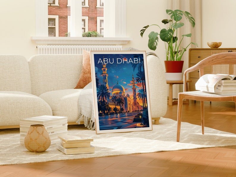 Abu Dhabi Poster, Abu Dhabi Print, UAE Poster, Emerites Poster, Abu Dhabi Travel Poster, Middle East Poster, Abu Dhabi Art