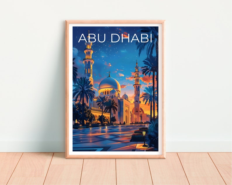 Abu Dhabi Poster, Abu Dhabi Druck, VAE Poster, Emerites Poster, Abu Dhabi Reiseposter, Naher Osten Poster, Abu Dhabi Kunst
